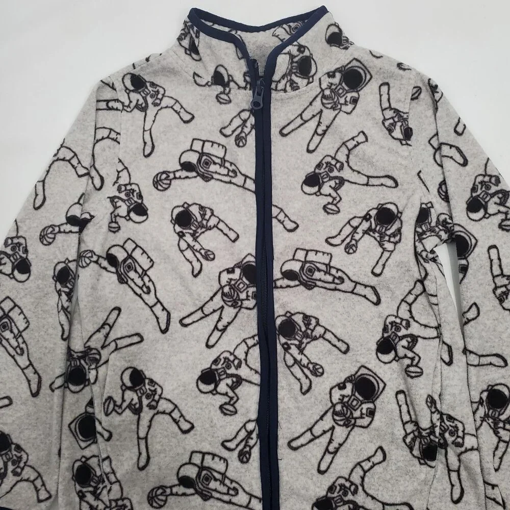 OshKosh B'Gosh Kids Boys Astronaut Full Zip-Front Fleece‎ Cozy Jacket Size 8